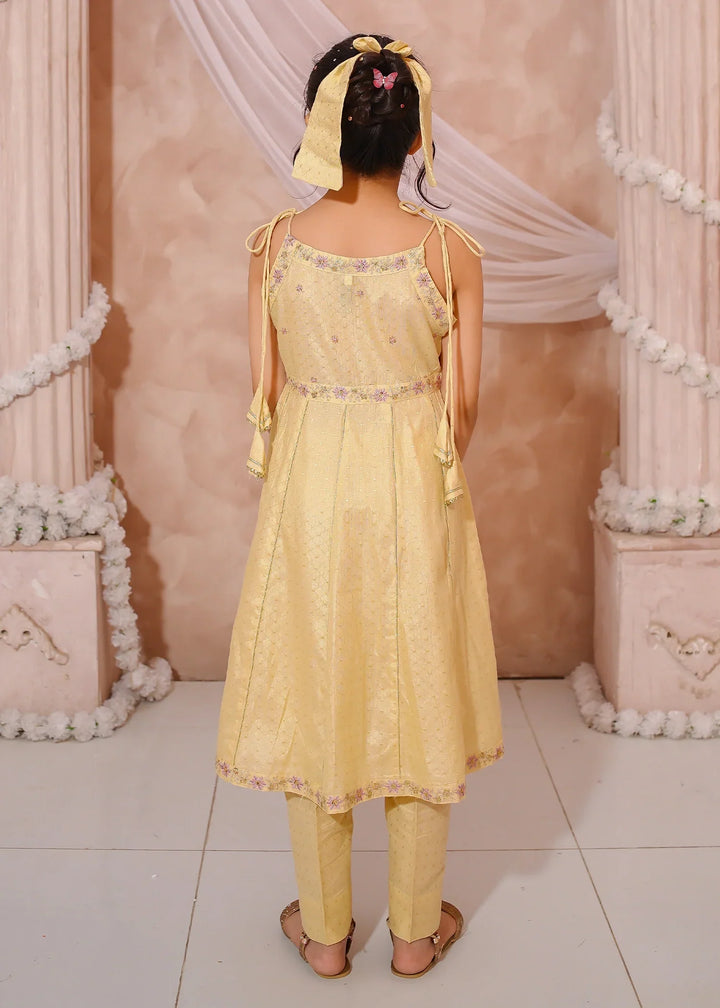 Modest Girls RTW Embroidered Mesuri 3 Piece Suit Yellow Festive Collection