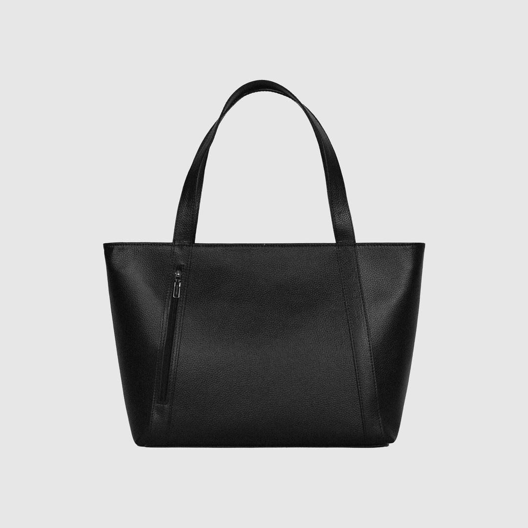 Lafanzo Unisex Leather Verla Tote Bag Black - Accessories Collection