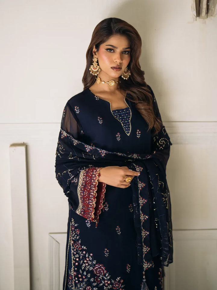 Salitex Unstitched Embroidered Chiffon 3 Piece Suit SUNS8CH510 Festive Collection