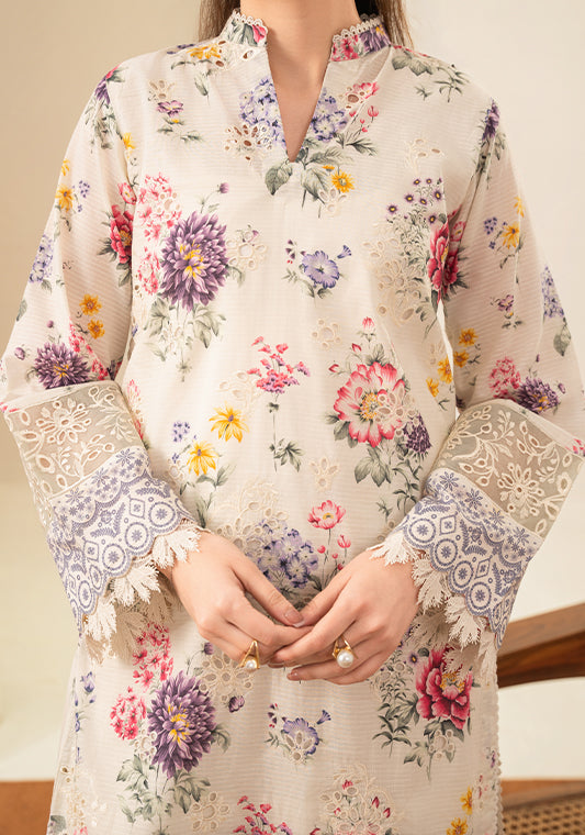 Solace by Meerak RTW Embroidered Lawn 3 Piece Suit DL-01 - Casual Collection