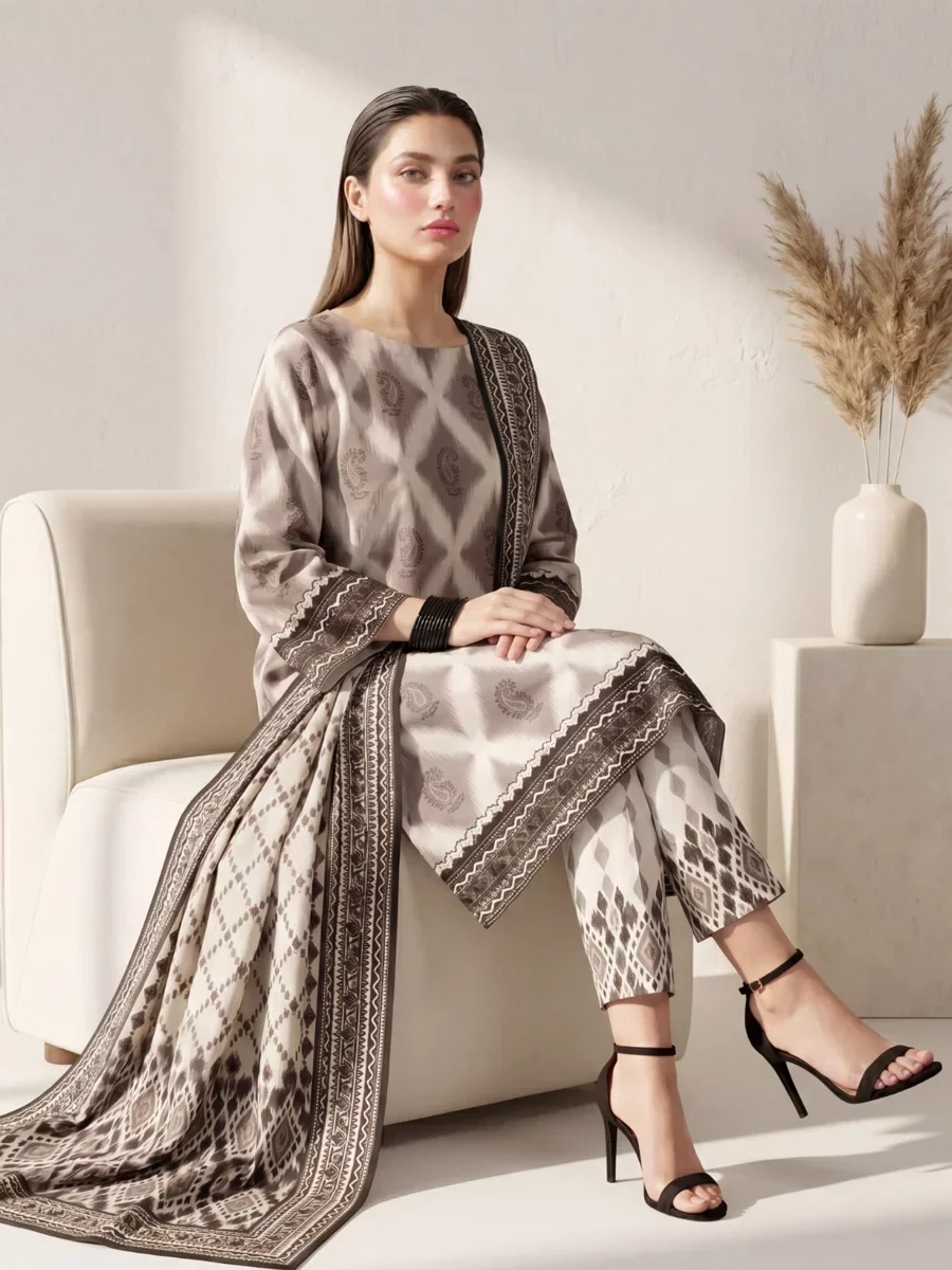 Salitex Unstitched Printed Lawn Silk 3 Piece Suit SUNS7ASI414 Casual Collection