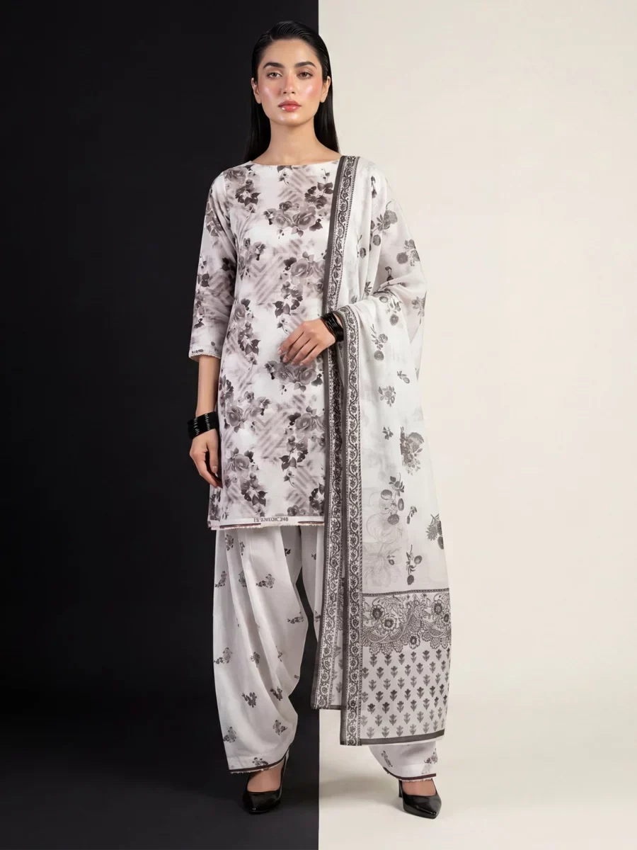 Salitex Unstitched Printed Lawn Silk 3 Piece Suit SUNS7ASI419 Casual Collection