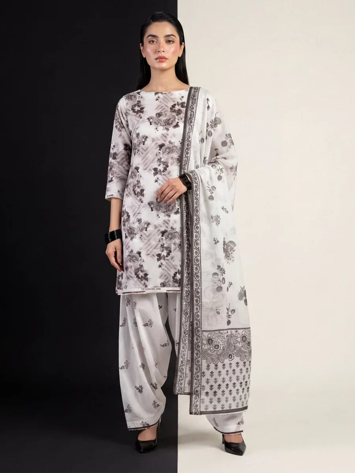 Salitex Unstitched Printed Lawn Silk 3 Piece Suit SUNS7ASI419 Casual Collection