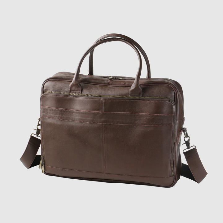 Lafanzo Unisex Leather Executive Laptop Bag Maroon - Accessories Collection
