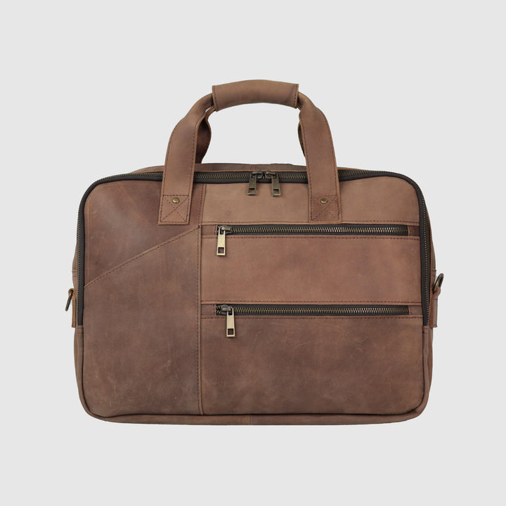 Lafanzo Unisex Leather Legacy Laptop Bag Tan Brown - Accessories Collection