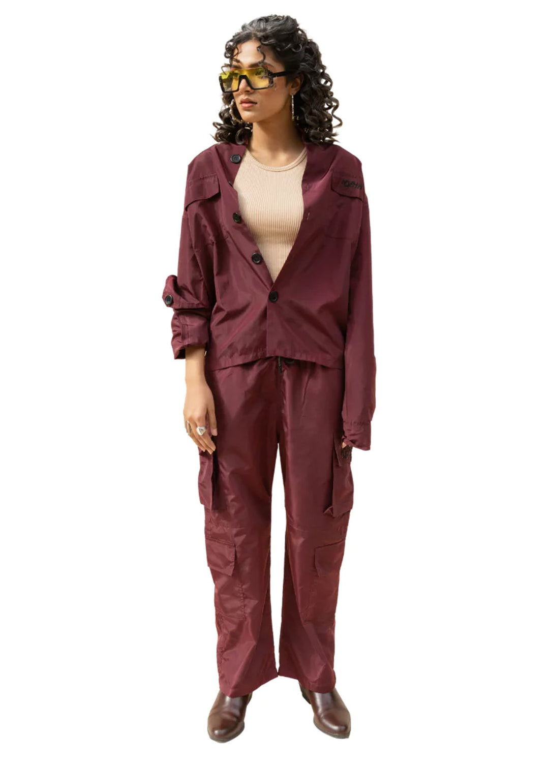 Movement Unisex Maroon Cordset - Western Collection