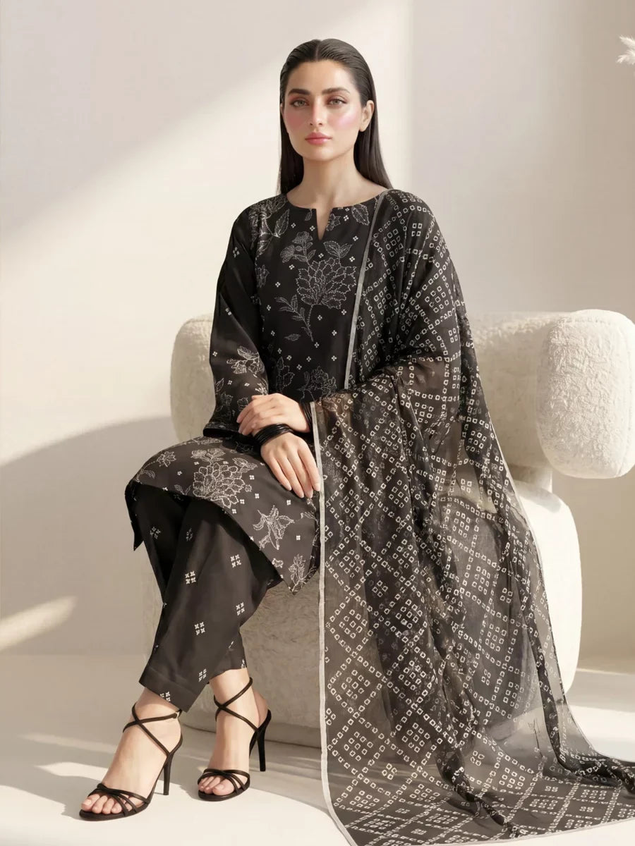 Salitex Unstitched Printed Lawn Silk 3 Piece Suit SUNS7ASI415 Casual Collection