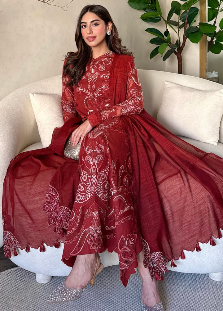 Summer Soiree by Zarposh Unstitched Embroidered Lawn 3 Piece Suit ZR26ULS Calyx - Festive Collection