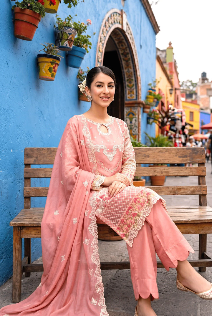 Celestia Luxe by Maherposh RTW Chikankari Lawn 3 Piece Suit Bluse Mirage SS-202 Casual Collection