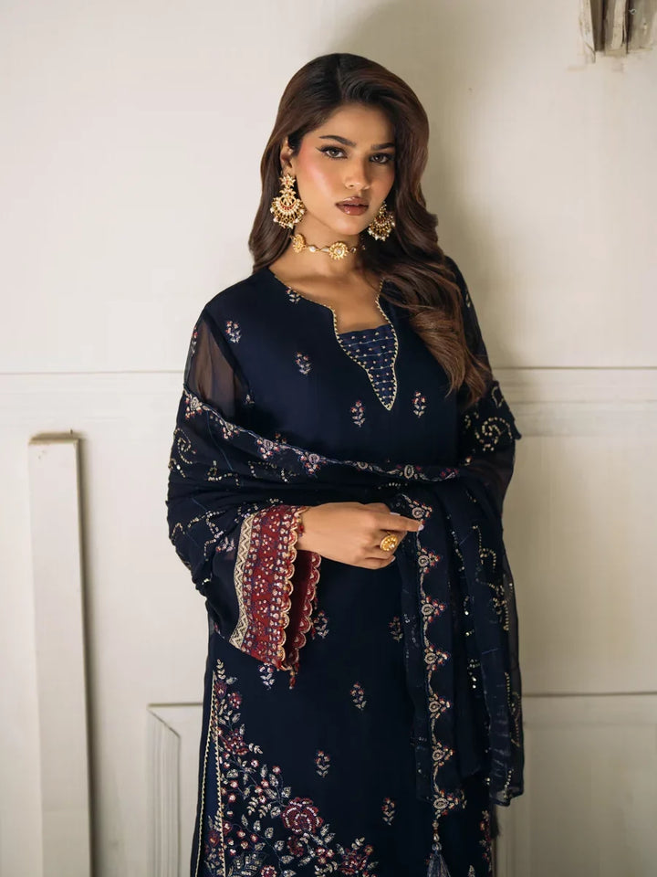 Salitex Unstitched Embroidered Chiffon 3 Piece Suit SUNS8CH510 Festive Collection