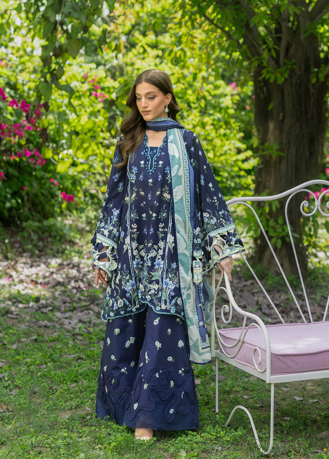 Bridgerton by Elaf Unstitched Printed Lawn 3 Piece Suit EL26ULB EPB-6B - Summer Collection