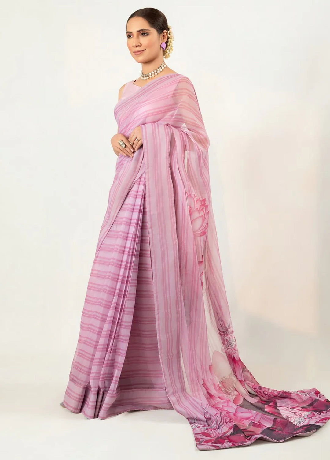 Imran Aftab RTW Printed Chiffon Saree IASC 12 - Festive Collection