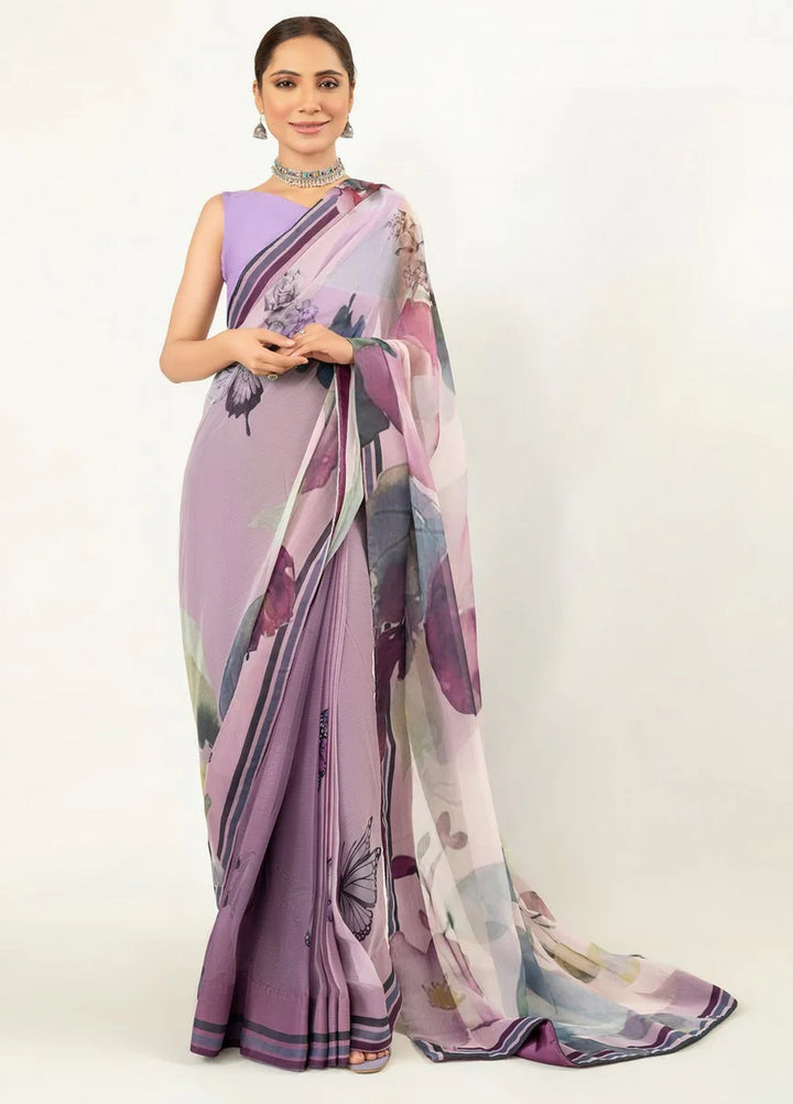 Imran Aftab RTW Printed Chiffon Saree Suit IASC 04 - Festive Collection