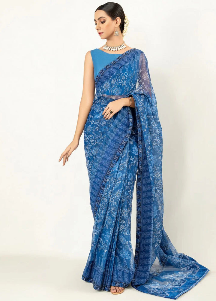 Imran Aftab RTW Printed Chiffon Saree Suit IASC 05 - Festive Collection