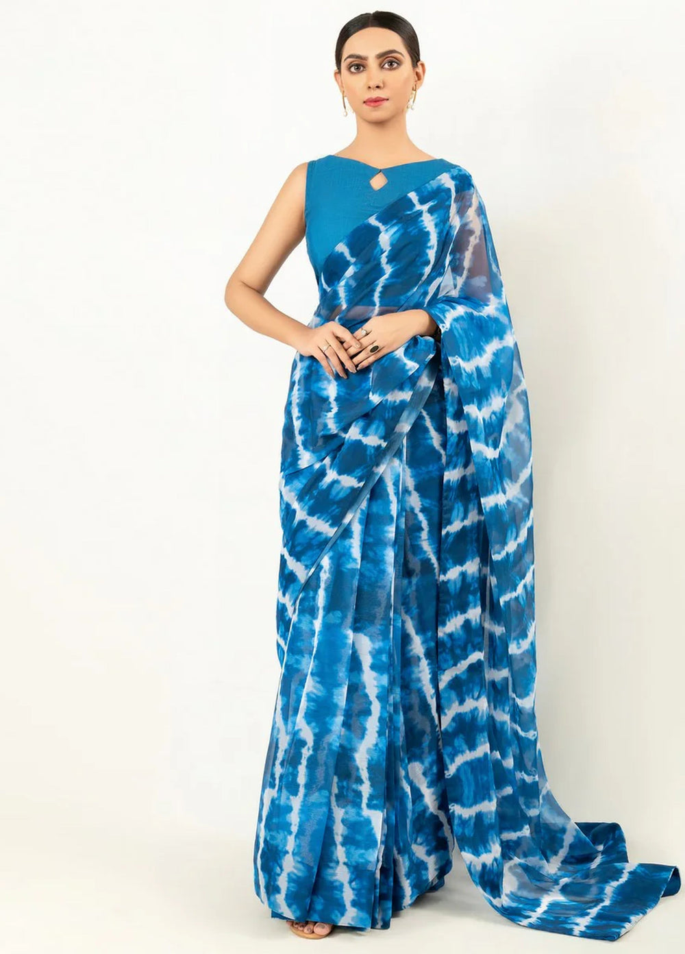 Imran Aftab RTW Printed Chiffon Saree IASC 07 - Festive Collection