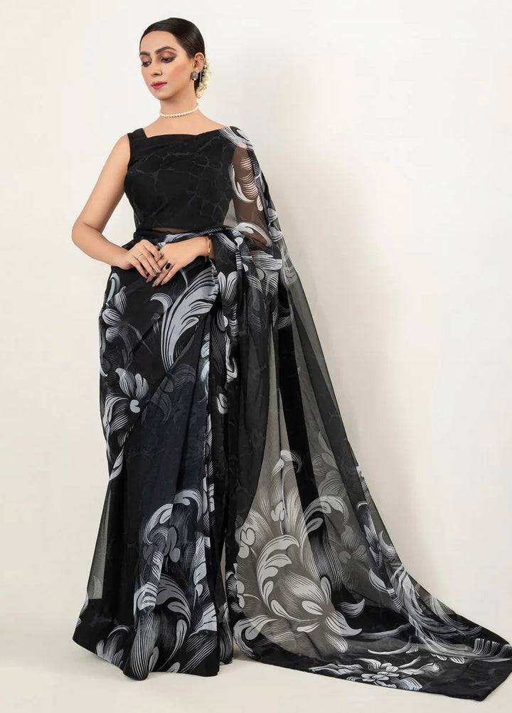Imran Aftab RTW Printed Chiffon Saree Suit IASC 01 - Festive Collection