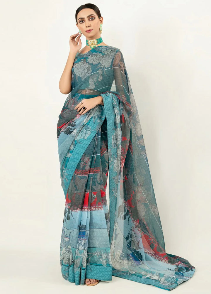 Imran Aftab RTW Printed Chiffon 3 Piece Suit IASC 03 - Festive Collection