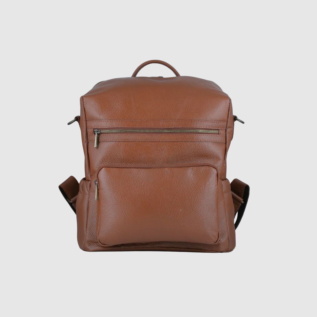 Lafanzo Unisex Leather Lunara Ladies Backpack Tan - Accessories Collection