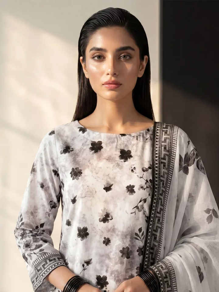 Salitex Unstitched Printed Lawn Silk 3 Piece Suit SUNS7ASI413 Casual Collection