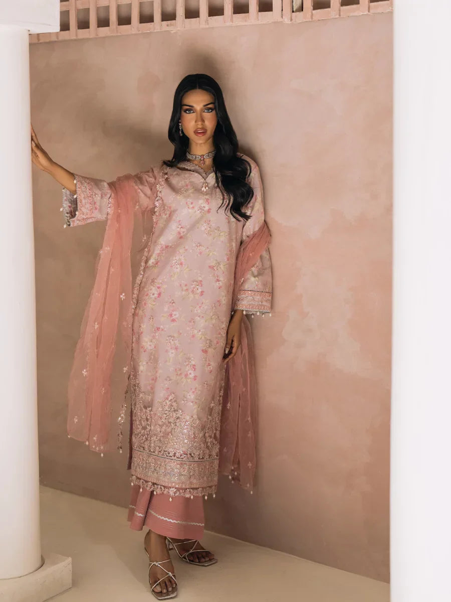 Salitex Unstitched Embroidered Chiffon 3 Piece Suit SUNS8CH522 Festive Collection