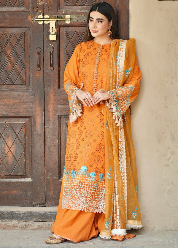 Sahakari by Sahane Pret Embroidered Lawn 3 Piece Suit CT-10002 Mashal - Festive Collection