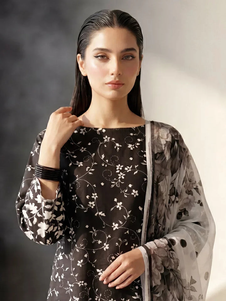Salitex Unstitched Printed Lawn Silk 3 Piece Suit SUNS7ASI416 Casual Collection