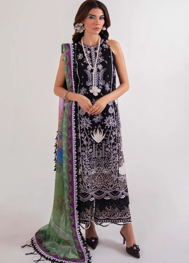 Sable Vogue Unstitched Embroidered Lawn 3 Piece Suit SV26UL SL-10-25-V2 - Summer Collection