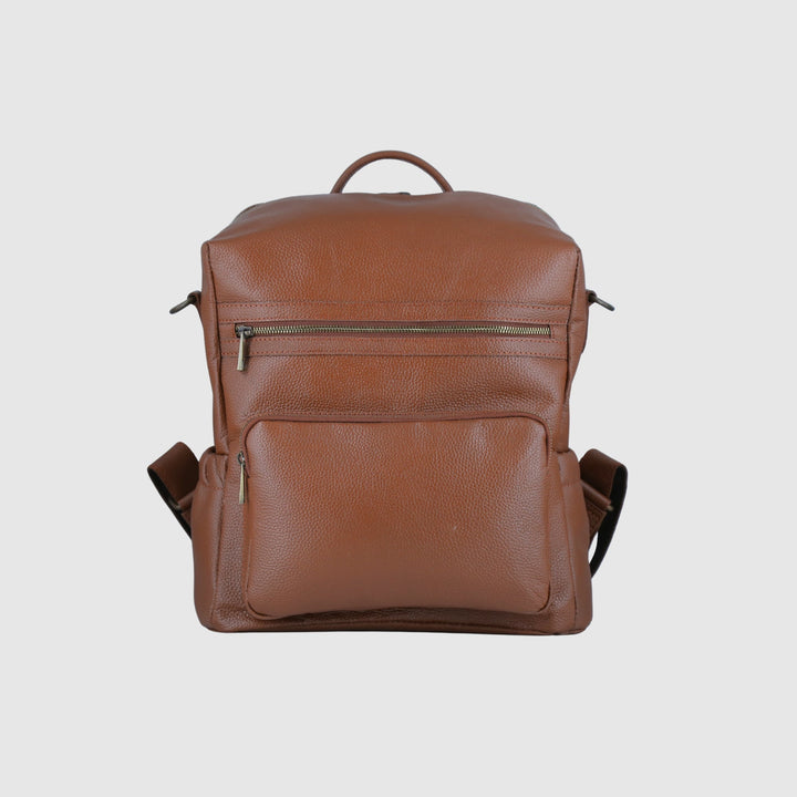 Lafanzo Unisex Leather Lunara Ladies Backpack Tan - Accessories Collection