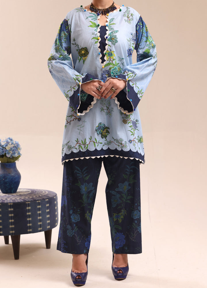 Riley Women RTW Embroidered Lawn 2 Piece Suit RL26RL Ocean Bloom - Casual Collection