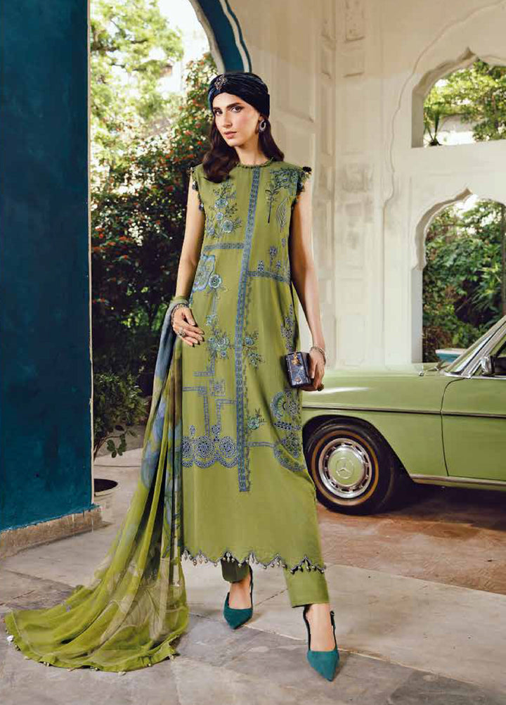 M Prints by Maria B Embroidered  Suits Unstitched 3 Piece MB25FE D-1A - Winter Collection