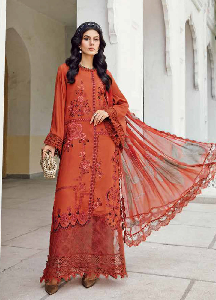 M Prints by Maria B Embroidered  Suits Unstitched 3 Piece MB25FE D-1B - Winter Collection