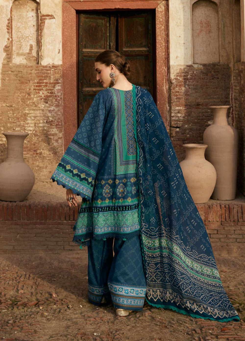 Angan by Kahf Unstitched Printed Lawn 3 Piece Suit KHF26ULA SUMBUL KPS-1B - Festive Collection