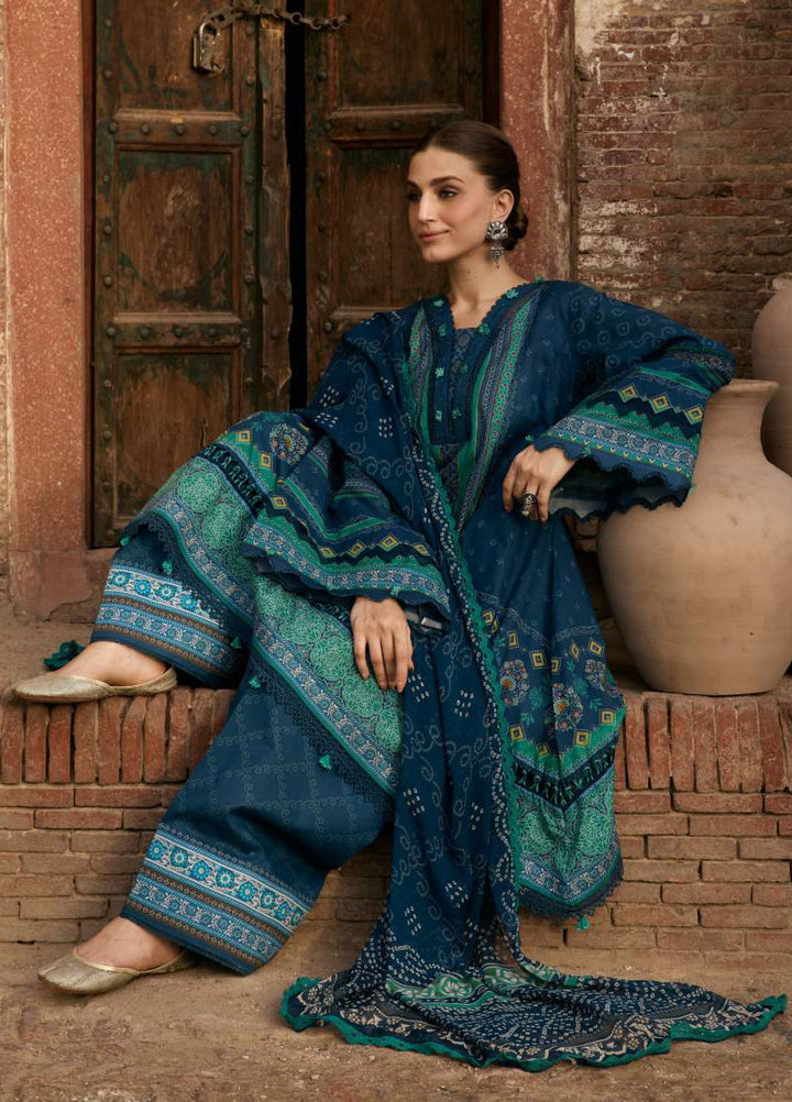 Angan by Kahf Unstitched Printed Lawn 3 Piece Suit KHF26ULA SUMBUL KPS-1B - Festive Collection