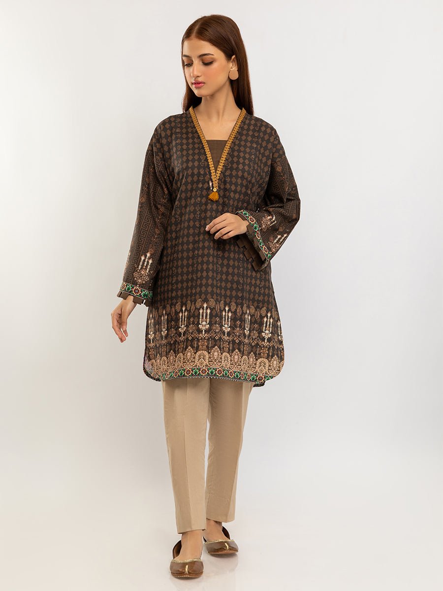 Salitex Women Printed Khaddar 1 Piece Shirt EX-W22-J-009 - Winter Collection