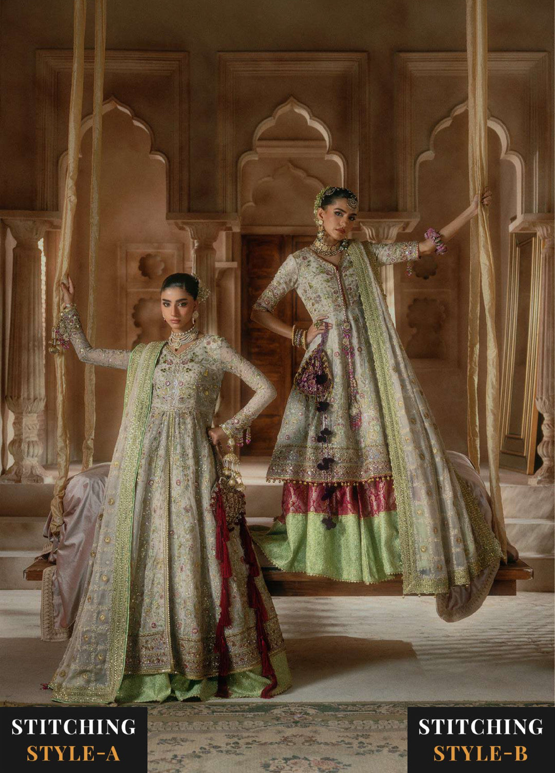 Aik Atelier Unstitched Embroidered Chiffon 3 Piece Suit AIK26UAAW B2602 - Wedding Collection