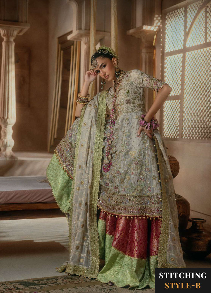 Aik Atelier Unstitched Embroidered Chiffon 3 Piece Suit AIK26UAAW B2602 - Wedding Collection