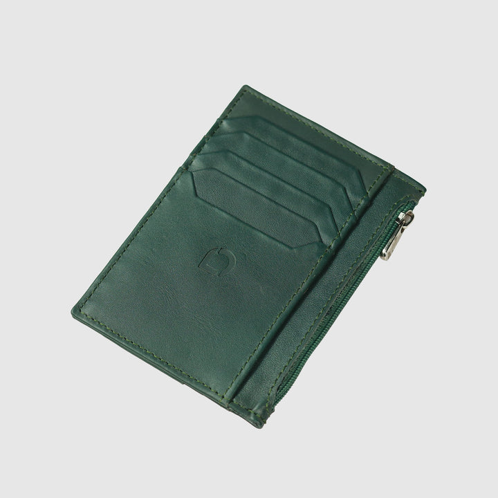 Lafanzo Unisex Leather Regal Zip Card Case Green - Accessories Collection