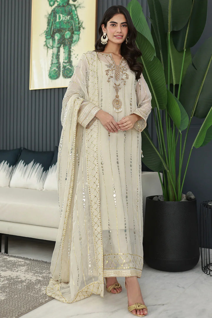 Nadia Khan Pret Embroidered Raw Silk 3 Piece Daffodil