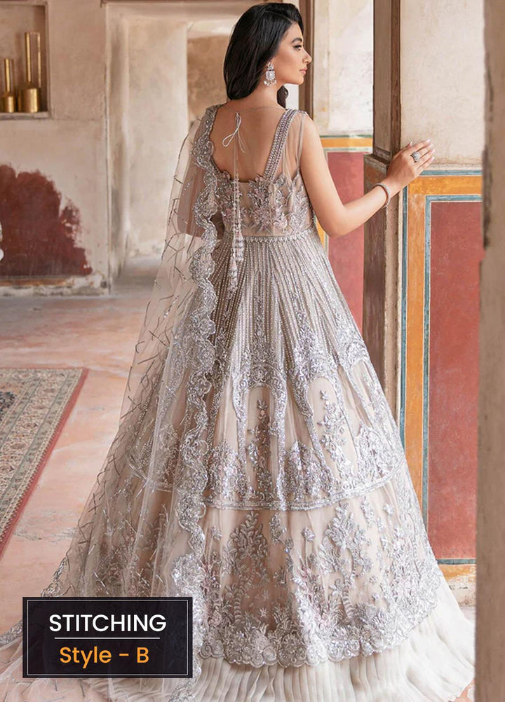 Aangan by Imrozia Premium Embroidered Net Suits Unstitched 3 Piece IMP22A IB-29 Sheesh - Bridal Collection