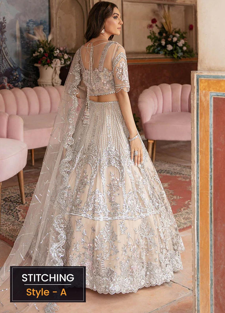 Aangan by Imrozia Premium Embroidered Net Suits Unstitched 3 Piece IMP22A IB-29 Sheesh - Bridal Collection