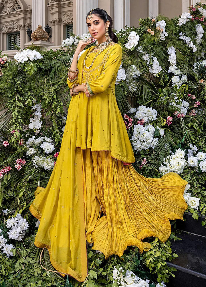 Azure Pret Embroidered Cotton Silk 3 Piece Dress Amber Glow AGVG02