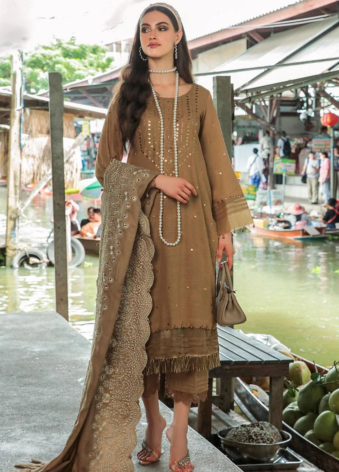 Bazaar By Nureh Embroidered Khaddar Suits Unstitched 3 Piece NU22BM NW-78 - Winter Collection