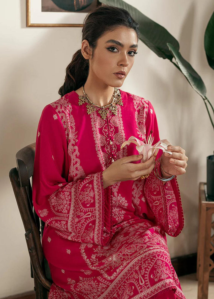 Cross Stitch Embroidered Linen Suits Unstitched 2 Piece CS22W 09 Bay Breeze - Winter Collection