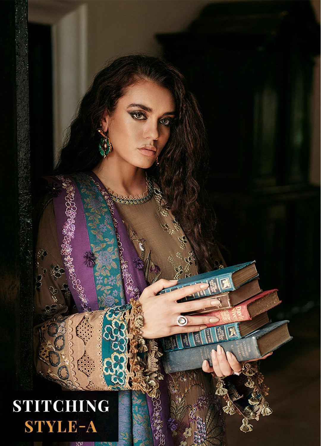 Danayah By Republic Womenswear Embroidered  Suits Unstitched 3 Piece RW22D DU-06 - Winter Collection