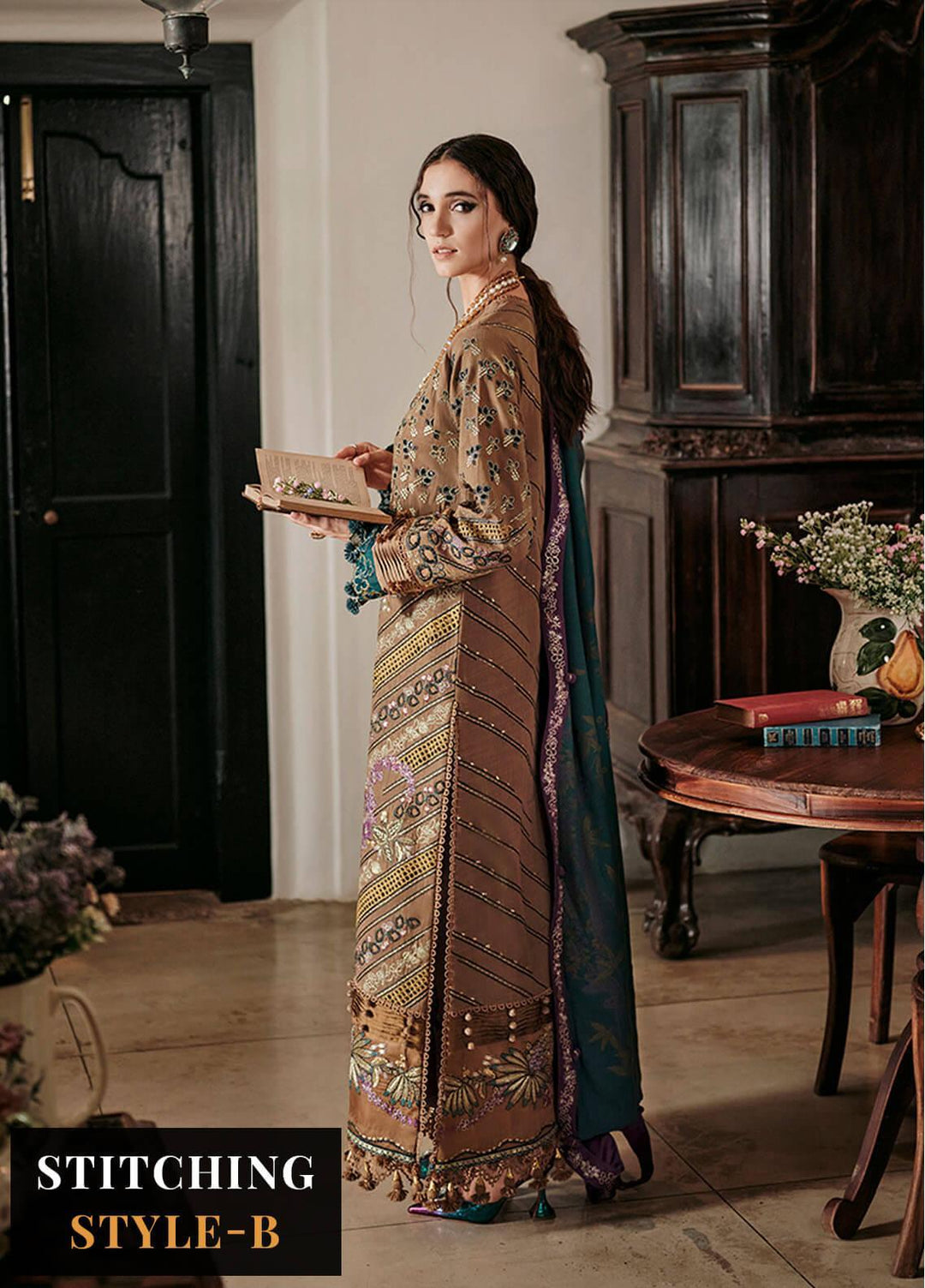 Danayah By Republic Womenswear Embroidered  Suits Unstitched 3 Piece RW22D DU-06 - Winter Collection