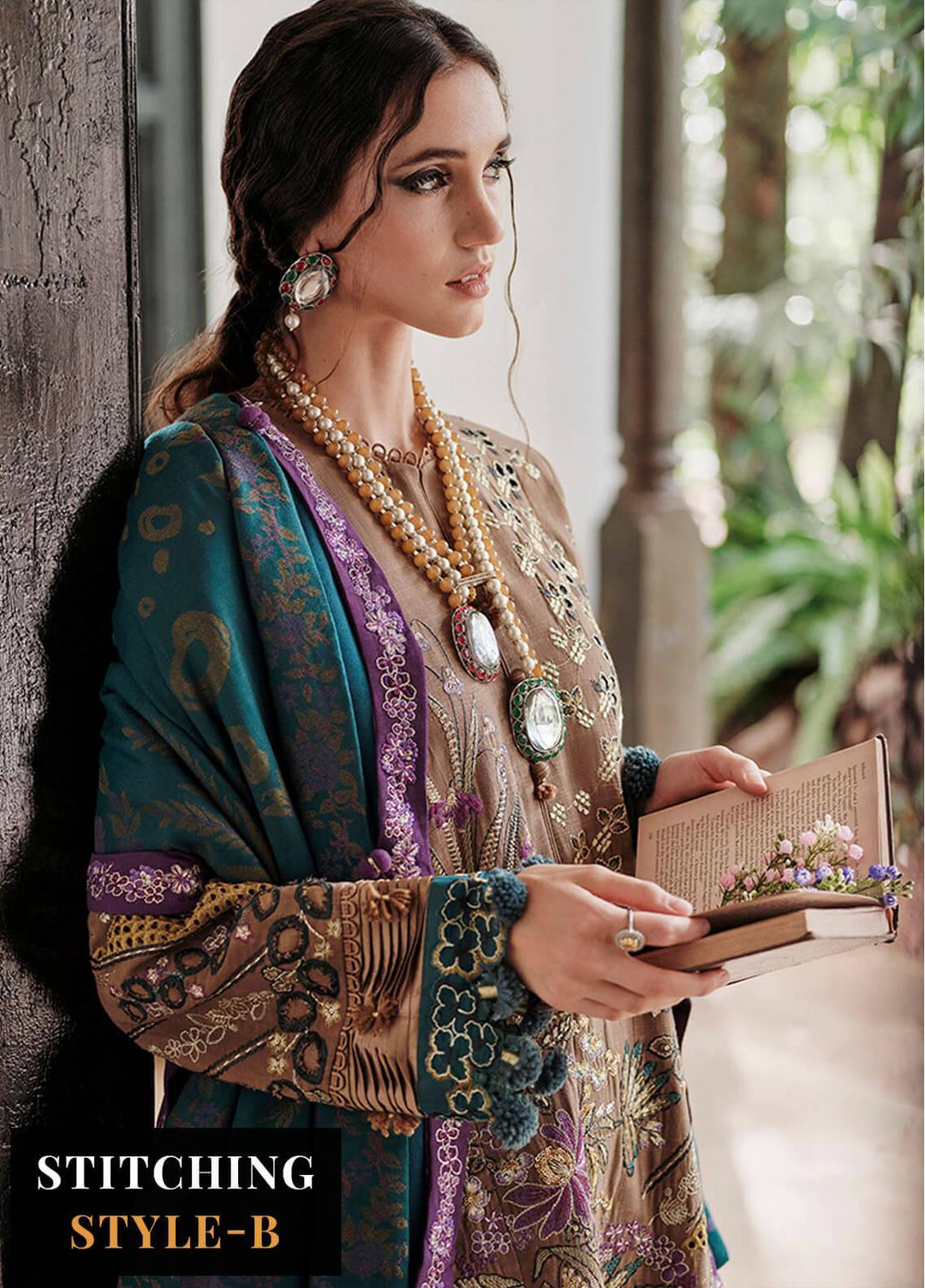 Danayah By Republic Womenswear Embroidered  Suits Unstitched 3 Piece RW22D DU-06 - Winter Collection