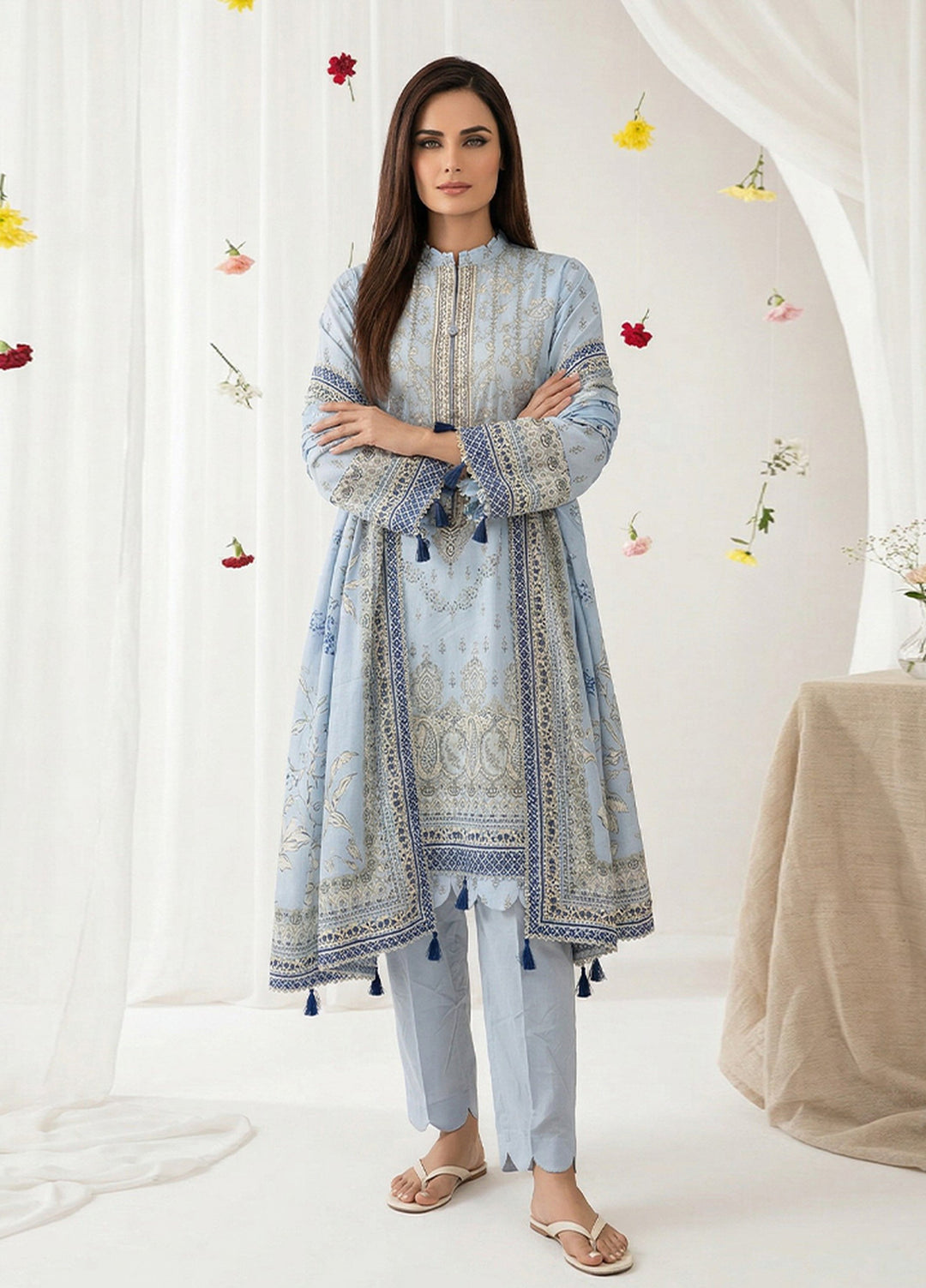 Salina by Regalia Textiles Unstitched Digital Printed Lawn 3 Piece Suit RG26ULSP D2 - Casual Collection