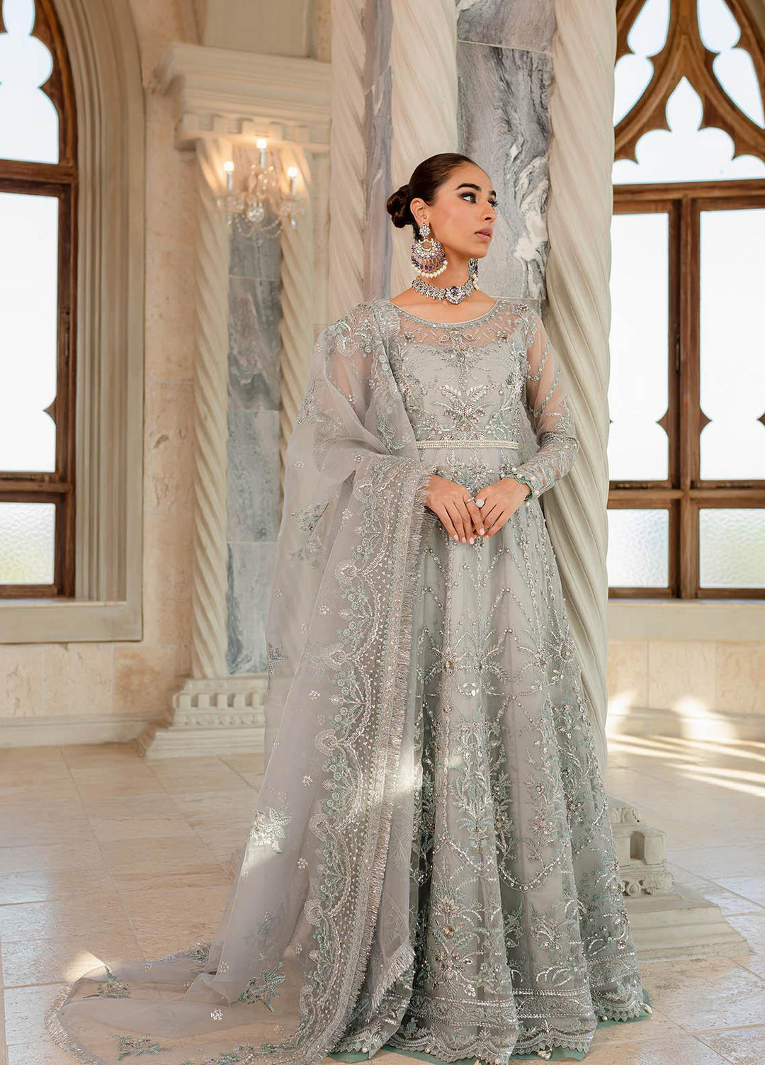 Gulaal Luxury Embroidered Organza 3 Piece Dress GL22LP-1 07 Naimaah