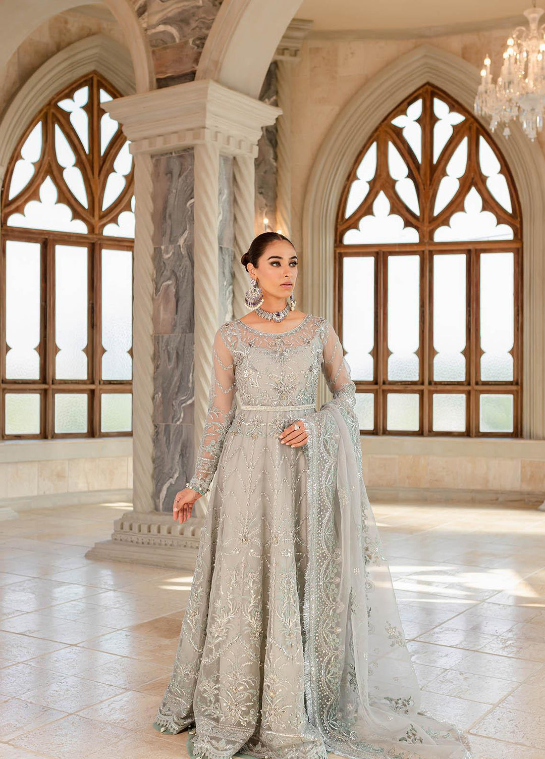 Gulaal Luxury Embroidered Organza 3 Piece Dress GL22LP-1 07 Naimaah