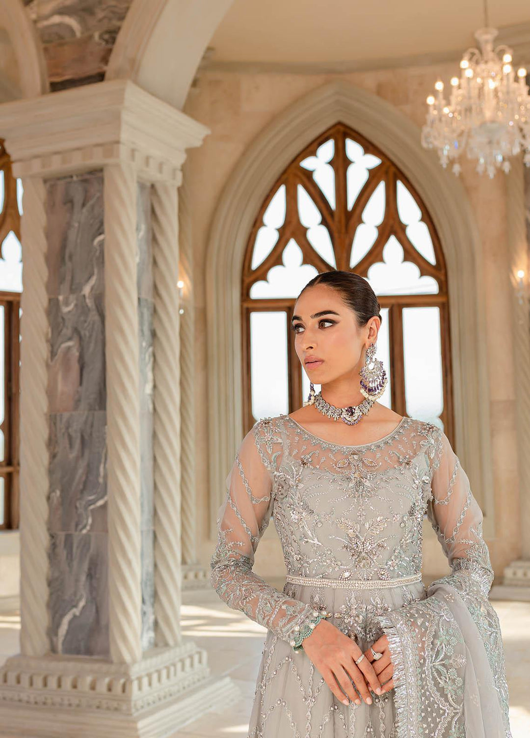 Gulaal Luxury Embroidered Organza 3 Piece Dress GL22LP-1 07 Naimaah